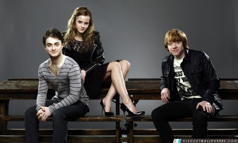 Daniel Radcliffe, Emma Watson et Rupert Grint, Arrière-plans HD à télécharger