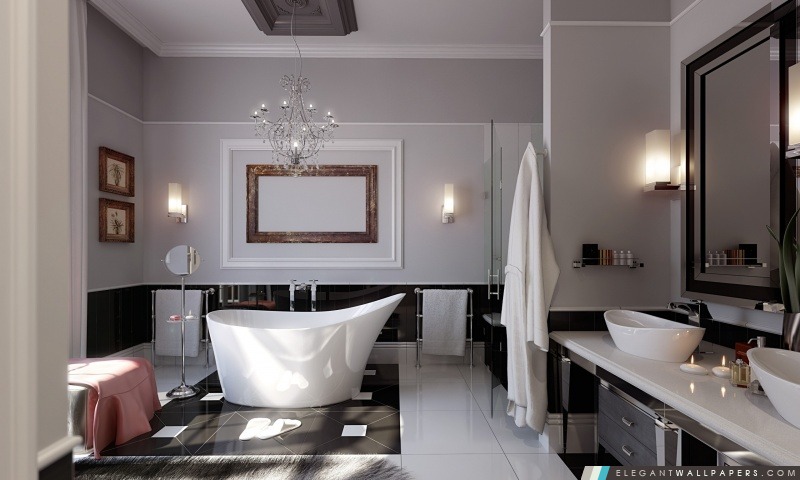 Design élégant salle de bains, Arrière-plans HD à télécharger