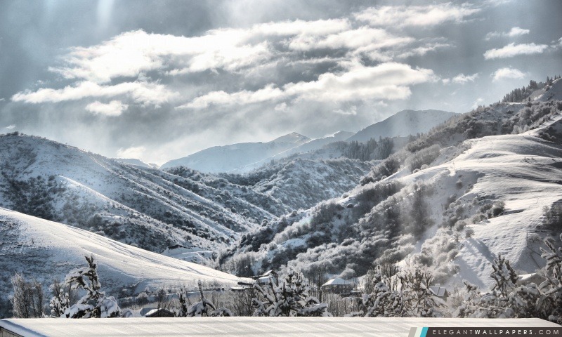 Montagne paysage d'hiver, HDR, Arrière-plans HD à télécharger