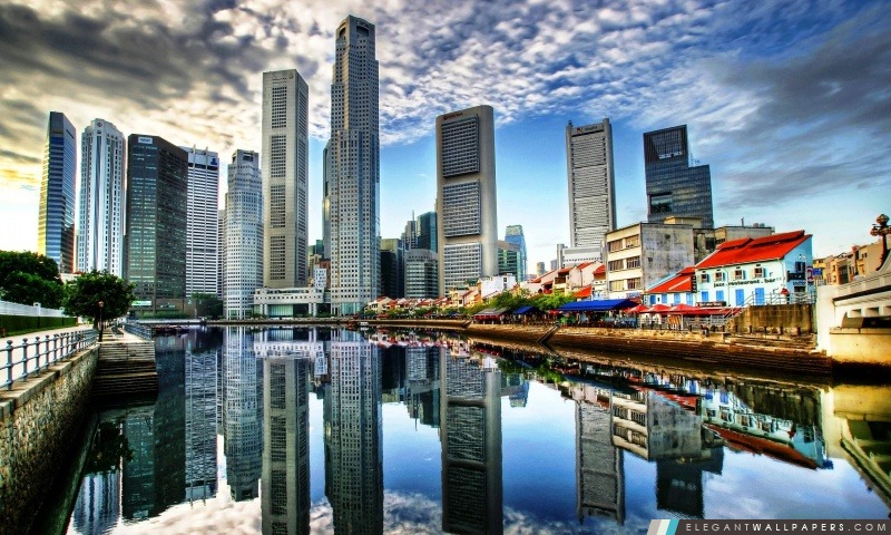 Singapour Ville, Arrière-plans HD à télécharger