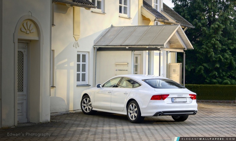 Blanc Audi A7, Arrière-plans HD à télécharger