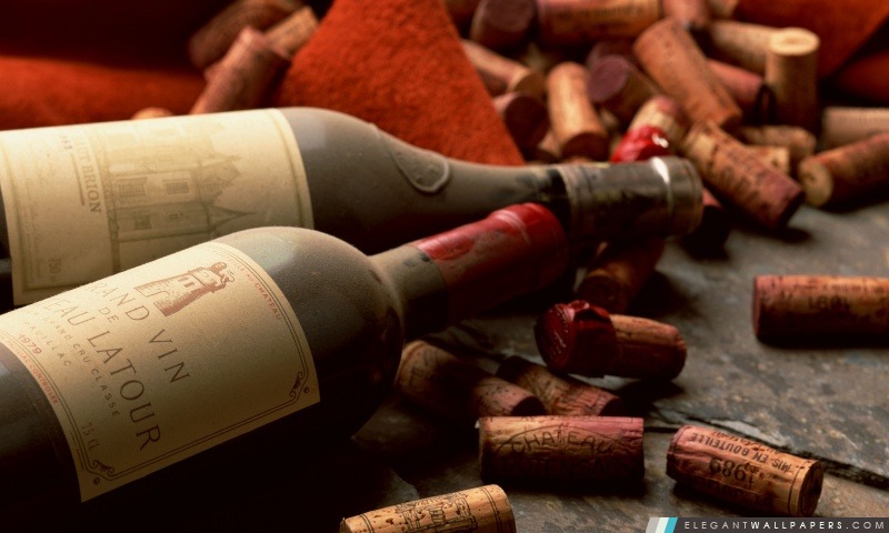 Vieilles bouteilles de vin français, Arrière-plans HD à télécharger