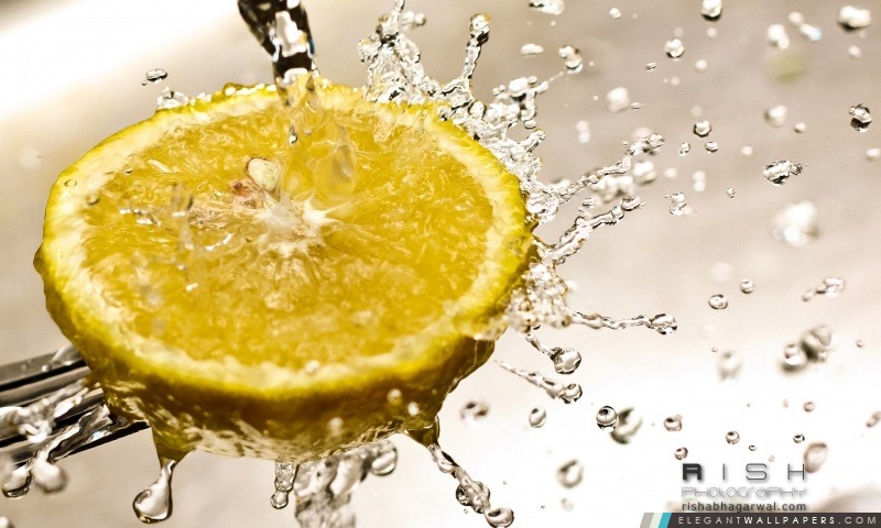 Lemon Splash Water, Arrière-plans HD à télécharger