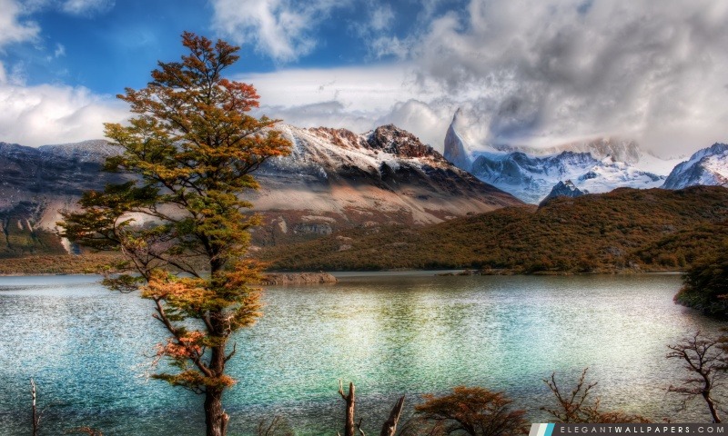 Emerald Lake dans les Andes, Arrière-plans HD à télécharger