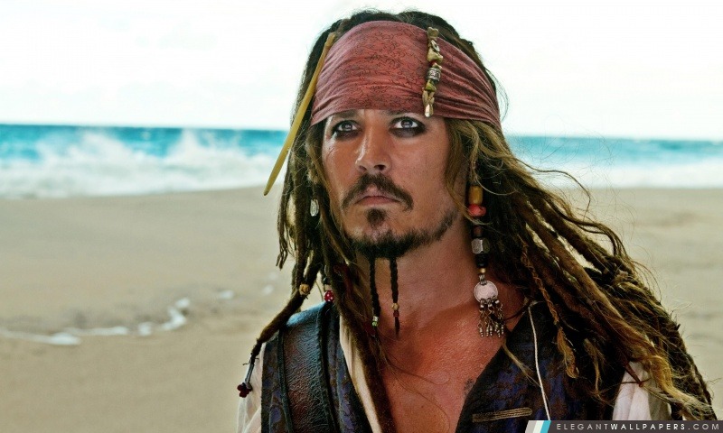 Capitaine Jack Sparrow Pirates des Caraïbes la Fontaine de Jouvence, Arrière-plans HD à télécharger