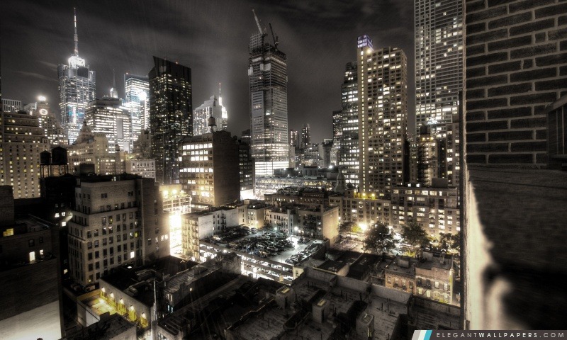New York City at Night Lights, Arrière-plans HD à télécharger