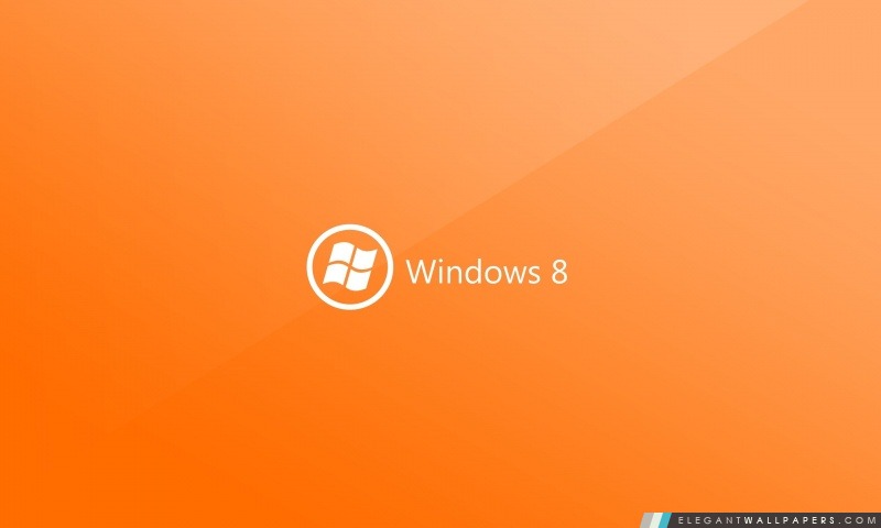 Windows 8 sur fond orange, Arrière-plans HD à télécharger