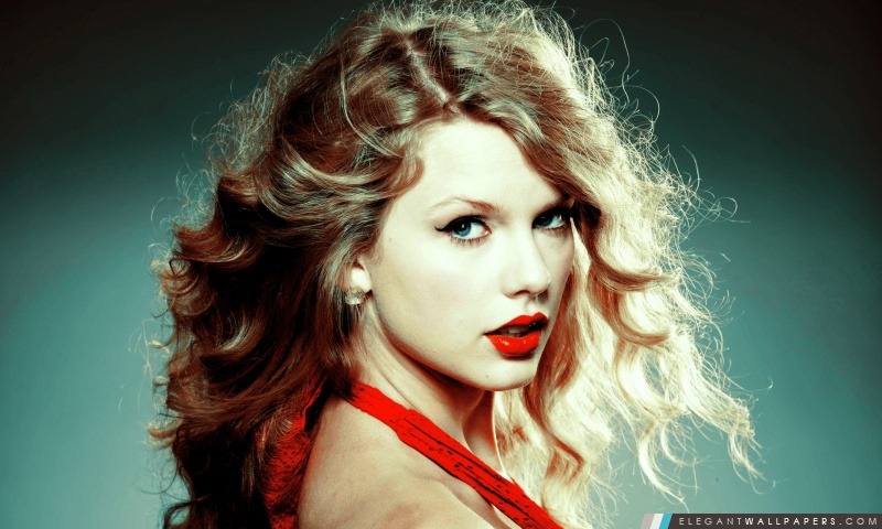 Taylor Swift en robe rouge, Arrière-plans HD à télécharger