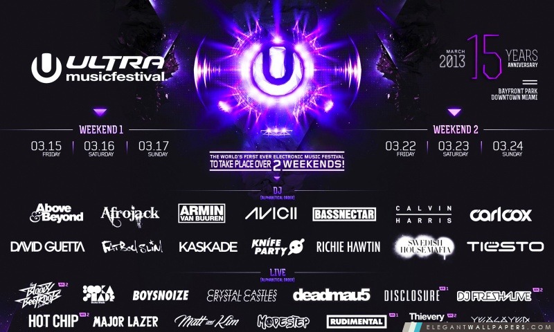 Ultra Music Festival 2013, Arrière-plans HD à télécharger