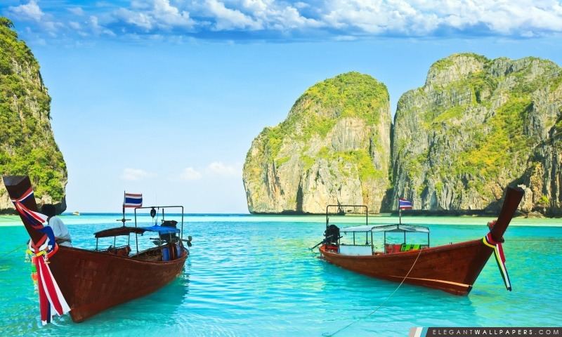 Maya Bay, Thaïlande, Arrière-plans HD à télécharger