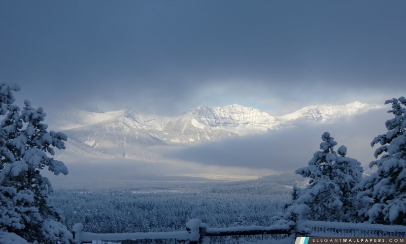 Banff Springs hiver, Arrière-plans HD à télécharger