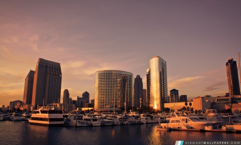 San Diego Sunset, Arrière-plans HD à télécharger