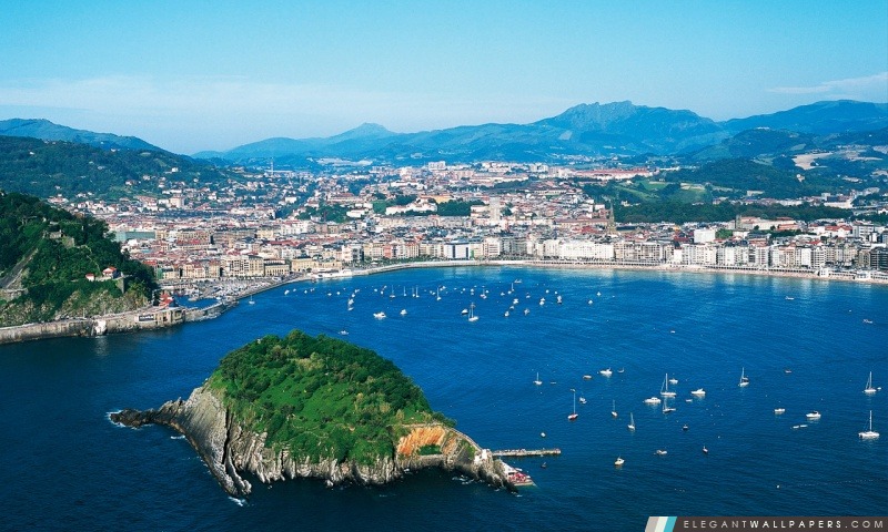Vue de San Sebastián, Espagne, Arrière-plans HD à télécharger