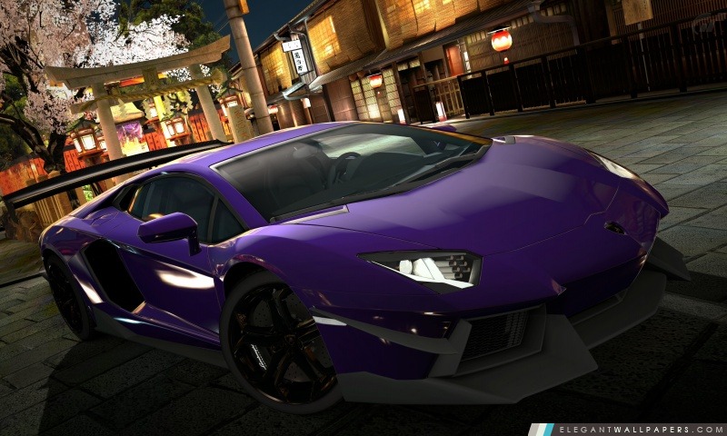 Lamborghini Aventador LP700-4 Violet, Arrière-plans HD à télécharger