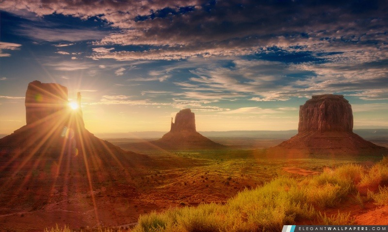 Soleil Utah Monument Valley, Arrière-plans HD à télécharger