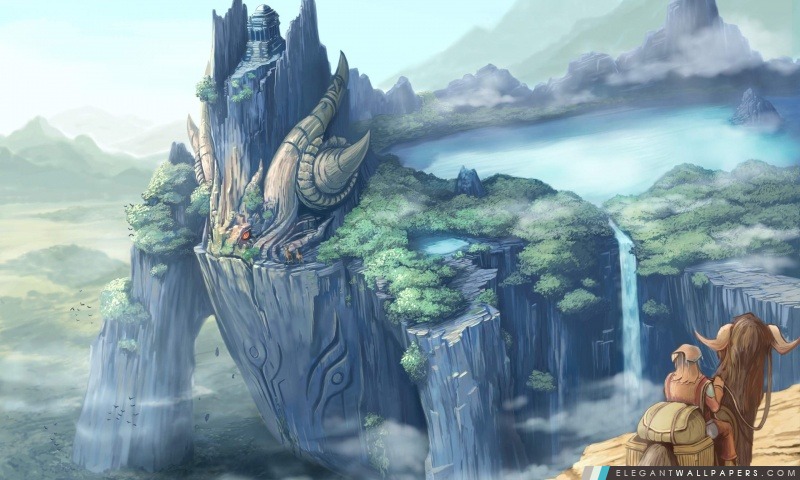 Dragon Castle Fantasy Art, Arrière-plans HD à télécharger