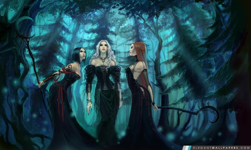 Trois sorcières, Arrière-plans HD à télécharger