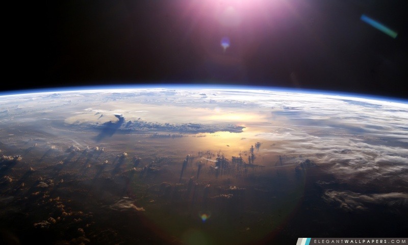 Océan Pacifique depuis l'espace, Arrière-plans HD à télécharger
