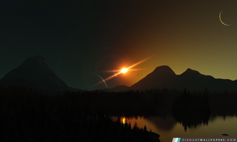3D Solar Eclipse, Arrière-plans HD à télécharger