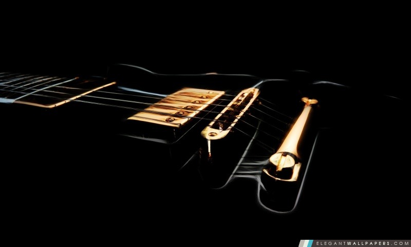 Guitare électrique noire, Arrière-plans HD à télécharger