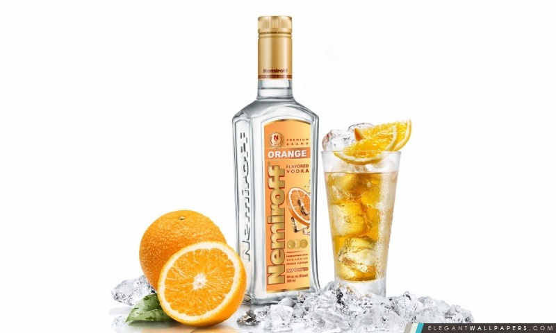 Orange vodka aromatisée, Arrière-plans HD à télécharger