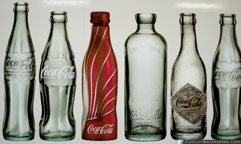 Vieilles bouteilles de Coca-Cola, Arrière-plans HD à télécharger