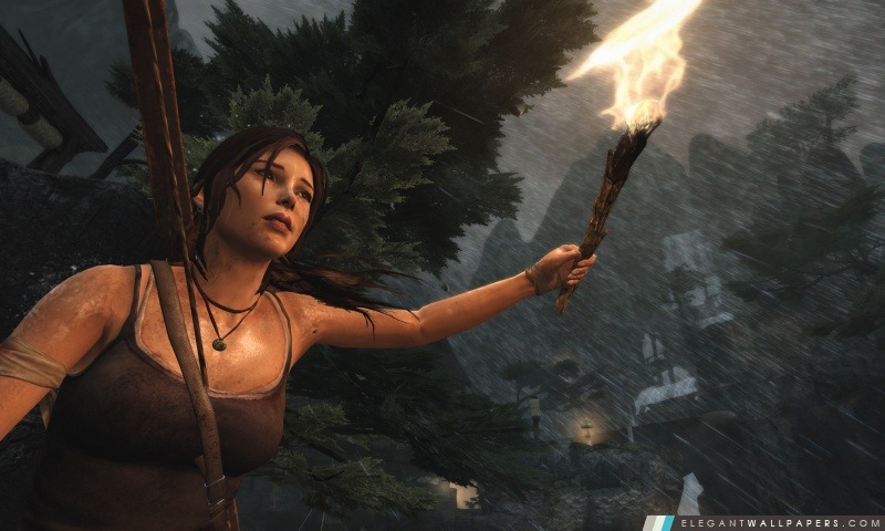 Lara Croft – Nuit (Tomb Raider 2013), Arrière-plans HD à télécharger
