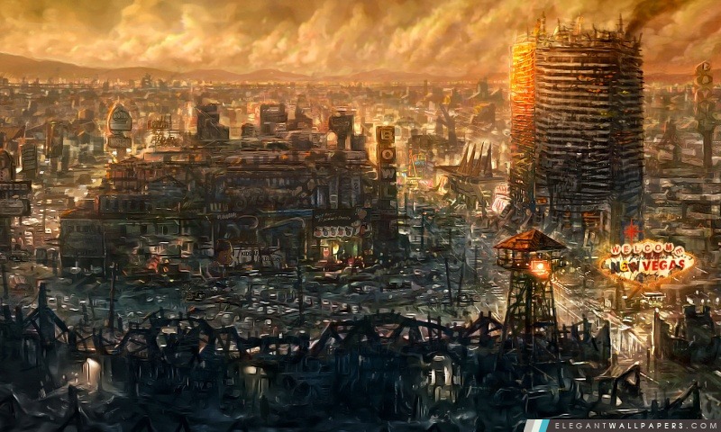 Fallout New Vegas Skyline, Arrière-plans HD à télécharger