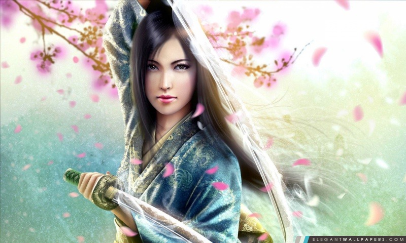 Femme Samurai, Arrière-plans HD à télécharger
