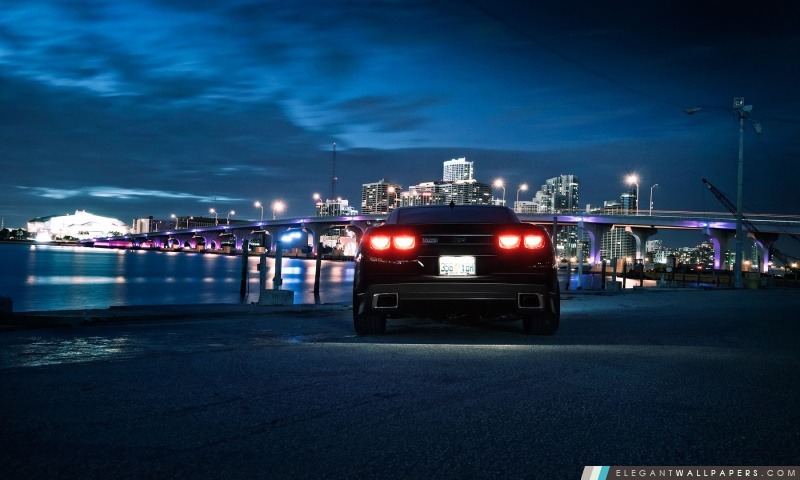 Chevrolet Camaro, City Night, Arrière-plans HD à télécharger