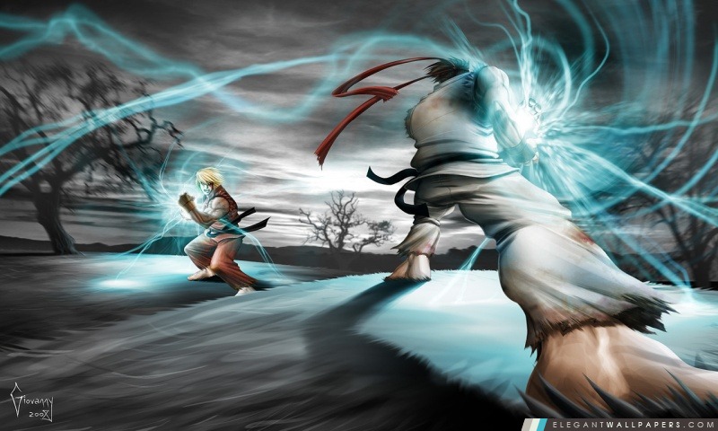 Street Fighter Ryu vs Ken, Arrière-plans HD à télécharger