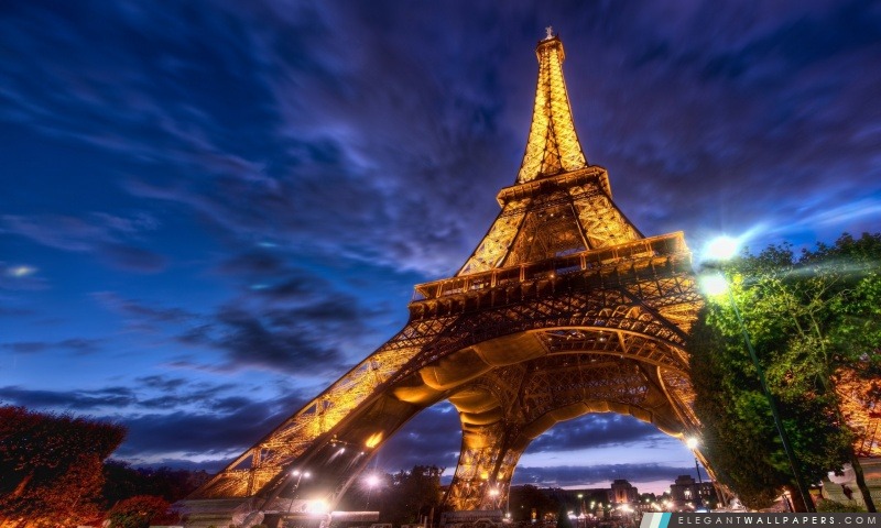 Tour Eiffel la nuit, Arrière-plans HD à télécharger