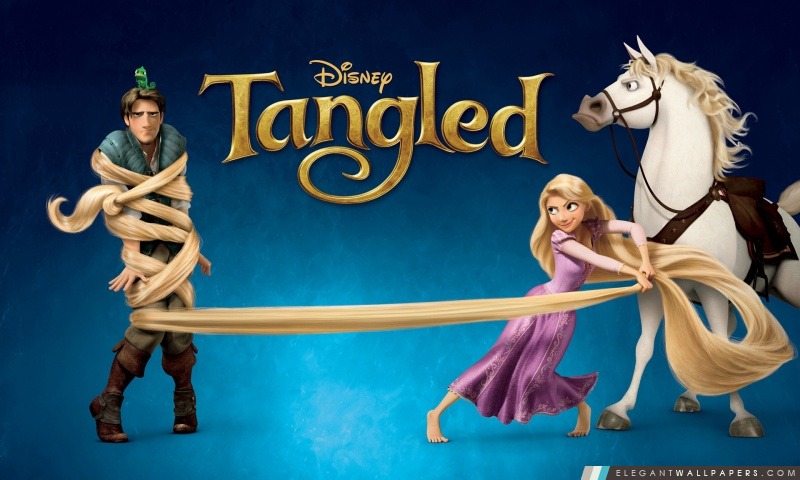 2010 Tangled Rapunzel, Flynn, Maximus, Arrière-plans HD à télécharger