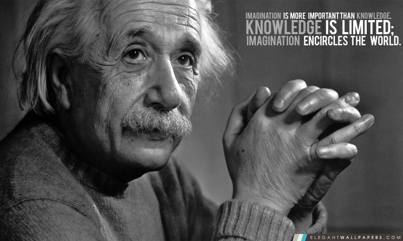 Albert Einstein en noir et blanc, Arrière-plans HD à télécharger