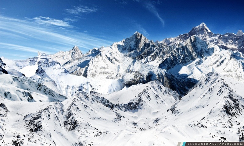 Snowy Mountain Peaks, Arrière-plans HD à télécharger