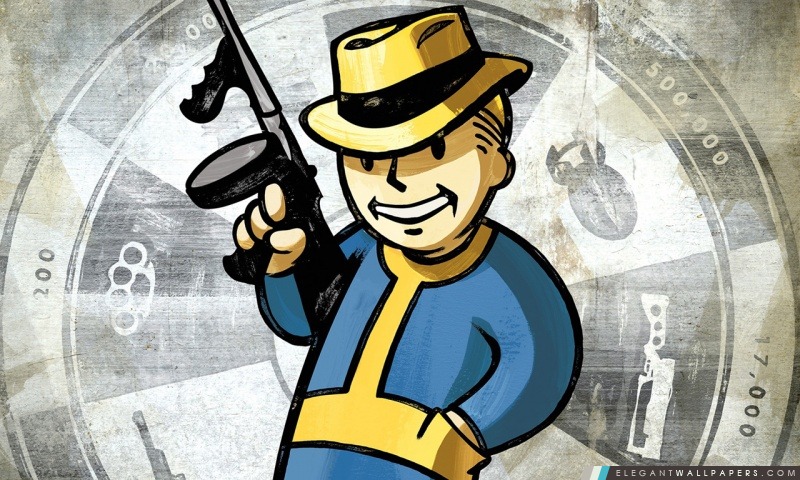 Fallout New Vegas, Vault Boy, Arrière-plans HD à télécharger