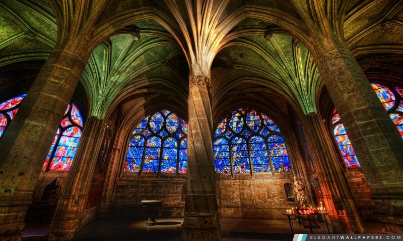 Cathédrale gothique Intérieur, Arrière-plans HD à télécharger