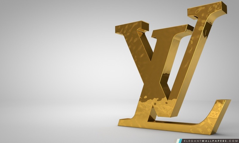Louis Vuitton d'or Logo, Arrière-plans HD à télécharger