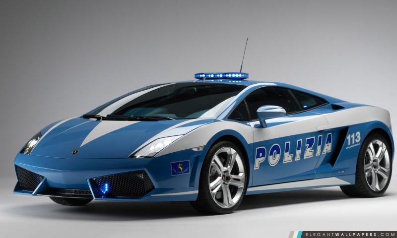 Lamborghini voiture de police, Arrière-plans HD à télécharger