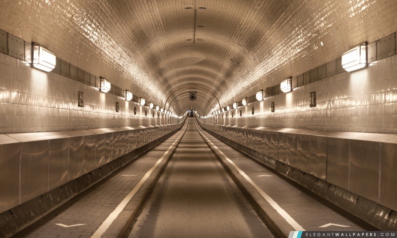 Tunnel Vieux Elbe à Hambourg, Allemagne, Arrière-plans HD à télécharger