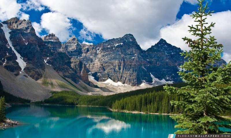 Emerald Lake, le parc national Yoho, en Colombie-Britannique, Canada, Arrière-plans HD à télécharger