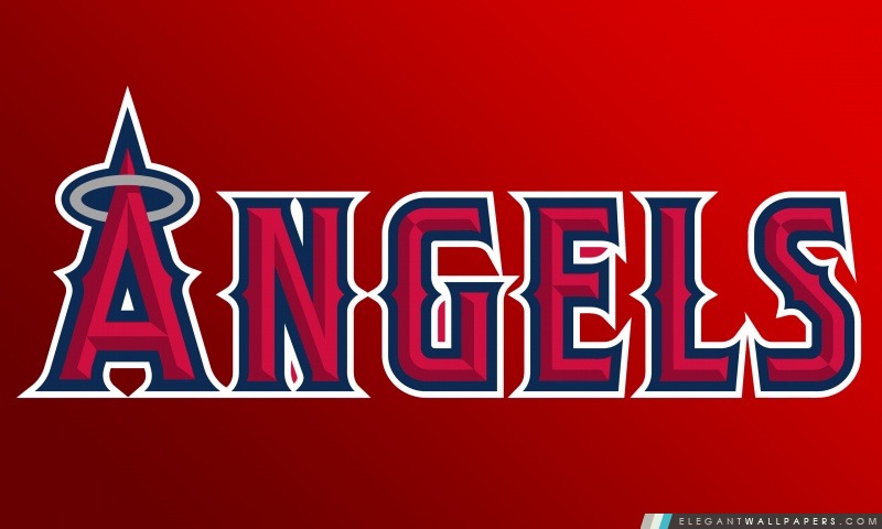 Los Angeles Angels of Anaheim Logo de base-ball, Arrière-plans HD à télécharger