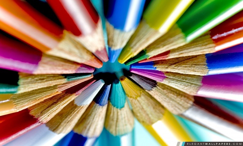 Crayons de couleur Cercle, Arrière-plans HD à télécharger