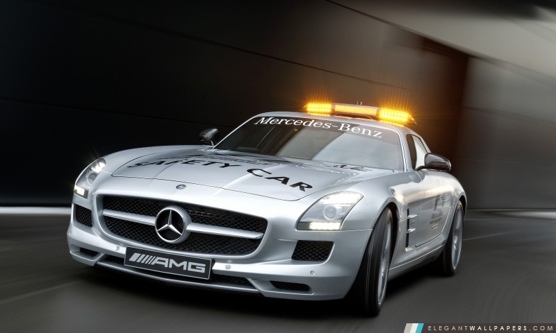 Mercedes SLS AMG voiture de police, Arrière-plans HD à télécharger
