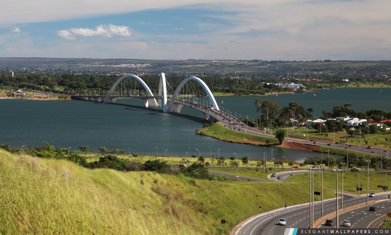 Juscelino Kubitschek (ou JK) Bridge, Brasília, Arrière-plans HD à télécharger