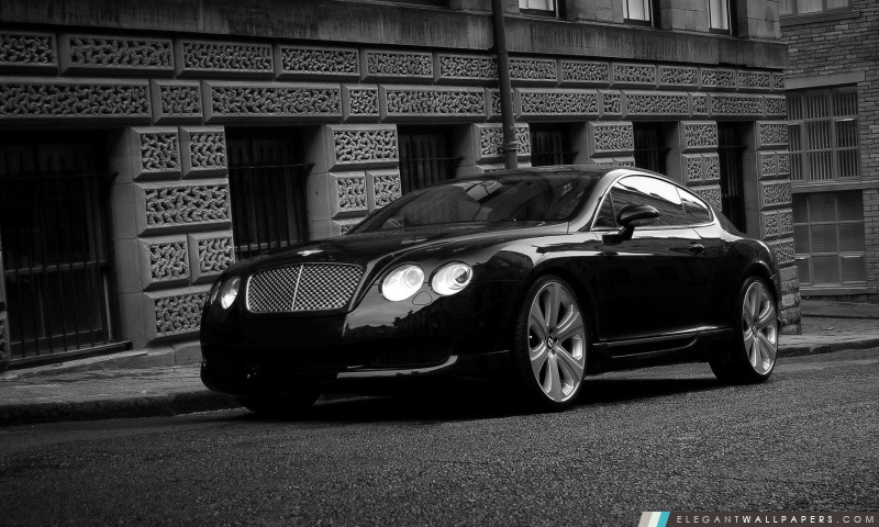 Bentley Continental GT Noir, Arrière-plans HD à télécharger