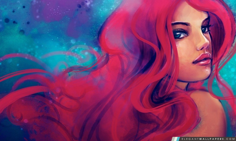 Redhead Girl Painting, Arrière-plans HD à télécharger