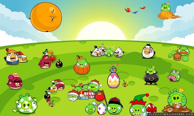 Angry Birds Nouveau Parti, Arrière-plans HD à télécharger