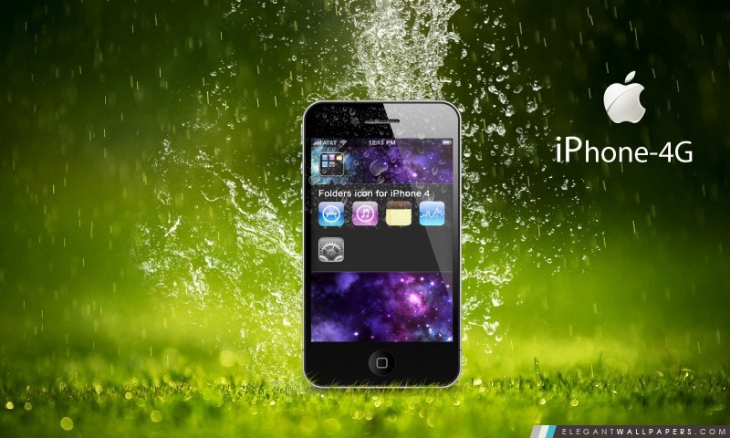 La pluie tombe à l'iPhone, Arrière-plans HD à télécharger