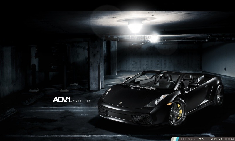 ADV.1 Matte Black Lamborghini Gallardo Spyder, Arrière-plans HD à télécharger